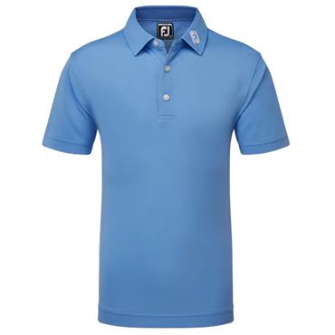 FootJoy Junior Solid Stretch Pique Polo Shirt Light Blue