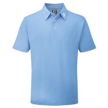 FootJoy Gents Stretch Pique Solid Polo Shirt Light Blue