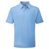FootJoy Gents Stretch Pique Solid Polo Shirt Light Blue