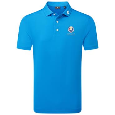 FootJoy Gents Stretch Pique Solid 2027 Ryder Cup Polo Shirt Cobalt