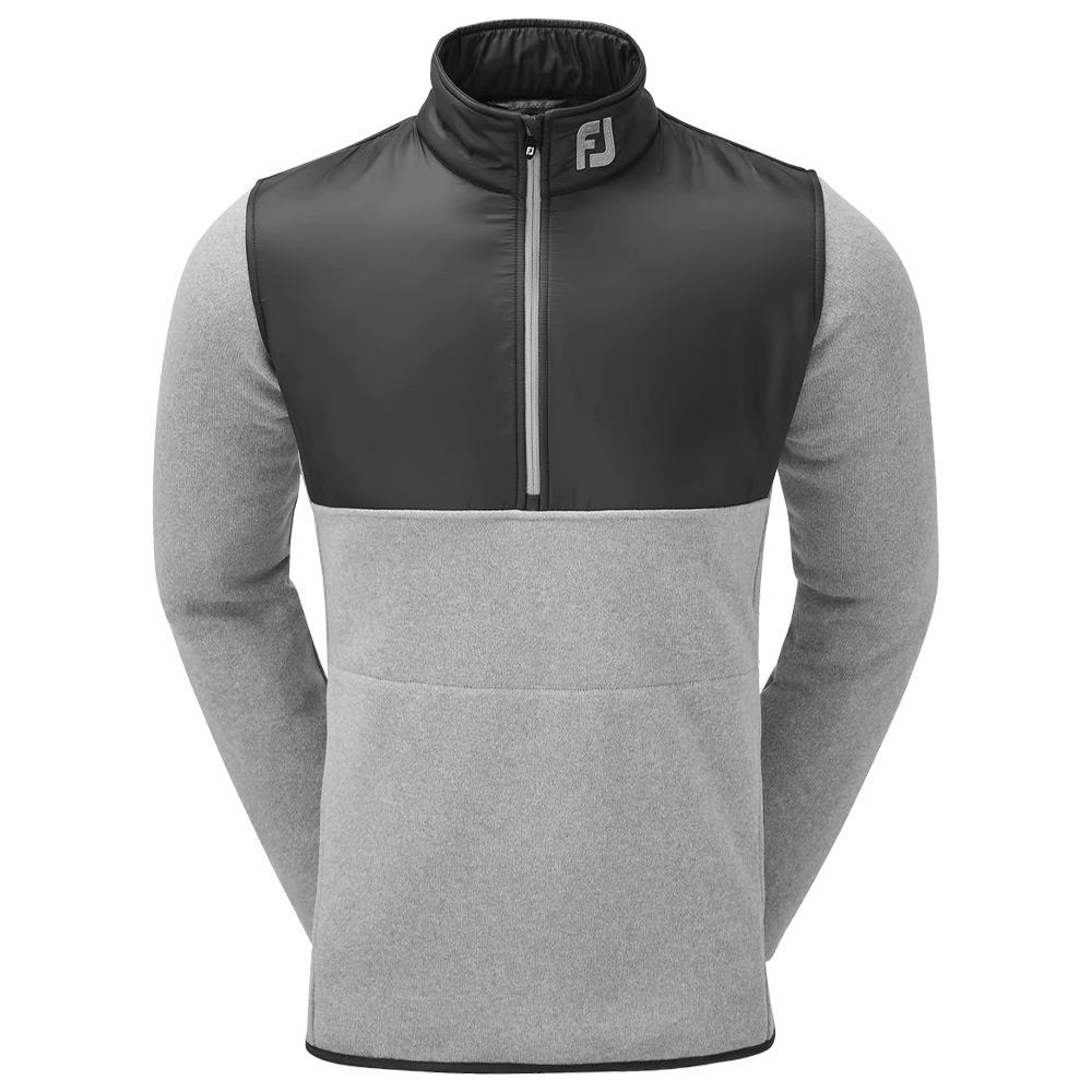 FootJoy Gents Chillout Xtreme Fleece Pullover Light Grey - Charcoal
