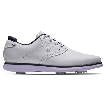 FootJoy Ladies Tradition Shoes White - Navy - Purple