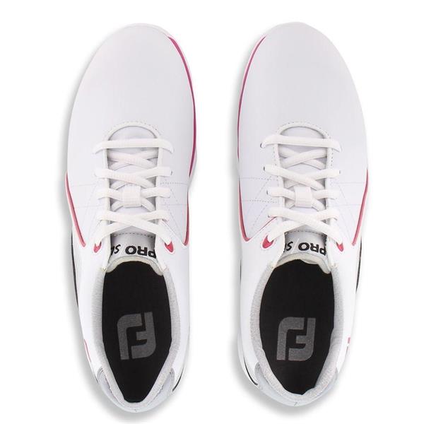 FootJoy Ladies Pro SL Shoes Wide Fit White - Grey - Fuchsia | Golf Store