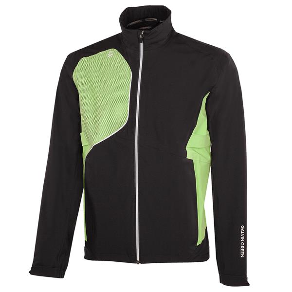 Galvin Green Gents Ames Waterproof Jacket Black -- Fresh Green