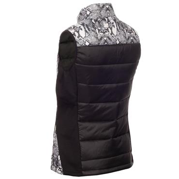 Green Lamb Giselle Quilted Gilet Snakeskin Black