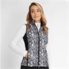 Green Lamb Giselle Quilted Gilet Snakeskin Black