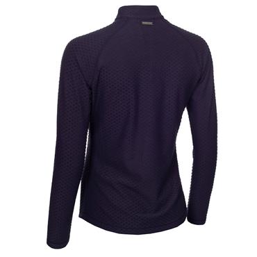 Green Lamb Ladies Meredith Spot Zip Neck Top Navy