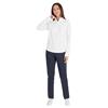 Green Lamb Ladies Meredith Spot Zip Neck Top White