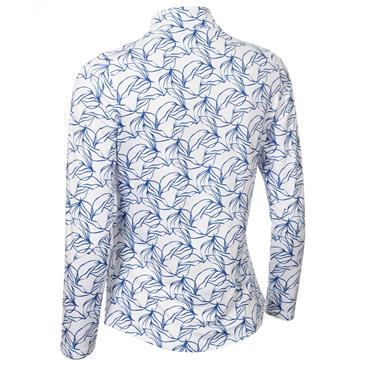 Green Lamb Ladies Elena Printed Long Sleeve ½ Zip Botanic Print