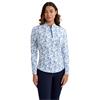 Green Lamb Ladies Elena Printed Long Sleeve ½ Zip Botanic Print
