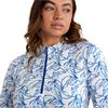 Green Lamb Ladies Elena Printed Long Sleeve ½ Zip Botanic Print