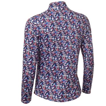 Green Lamb Ladies Elena Printed Long Sleeve ½ Zip Floral Print