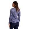 Green Lamb Ladies Elena Printed Long Sleeve ½ Zip Floral Print