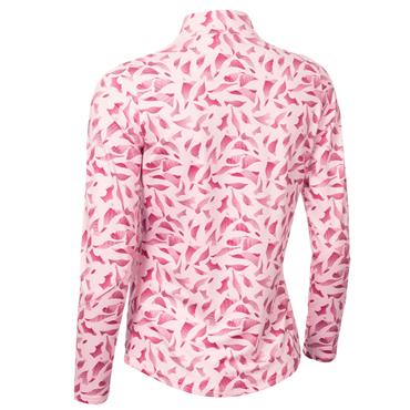 Green Lamb Ladies Elena Printed Long Sleeve ½ Zip Sonic Print