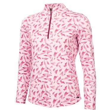 Green Lamb Ladies Elena Printed Long Sleeve ½ Zip Sonic Print