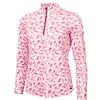 Green Lamb Ladies Elena Printed Long Sleeve ½ Zip Sonic Print