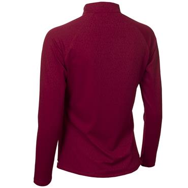 Green Lamb Ladies Elizabeth Jacquard ½ Zip Deep Beet