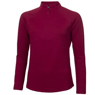 Green Lamb Ladies Elizabeth Jacquard ½ Zip Deep Beet