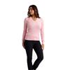 Green Lamb Ladies Ember V Neck Cable Sweater Blossom