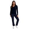 Green Lamb Ladies Ember V Neck Cable Sweater Navy