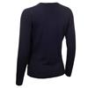 Green Lamb Ladies Ember V Neck Cable Sweater Navy