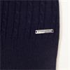 Green Lamb Ladies Ember V Neck Cable Sweater Navy