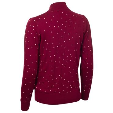 Green Lamb Ladies Elsa Windstopper Spot Cardigan Deep Beet