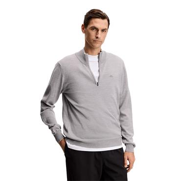 J.Lindeberg Gents Kiyan Quarter Zip Sweater Light Grey Melange (U199)