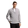 J.Lindeberg Gents Kiyan Quarter Zip Sweater Light Grey Melange (U199)