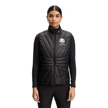 J.Lindeberg Ladies Ryder Cup 2027 Holma Quilt Hybrid Vest Black 9999