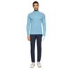 Galvin Green Gents Dion Insula™ Lite ¼ Zip Top Crystal Blue - Melange