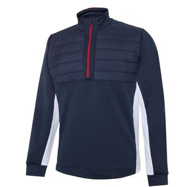 Galvin Green Gents Dalton ½ Zip Insulating Mid Layer Navy - Red