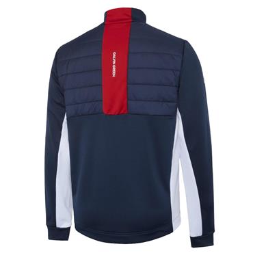 Galvin Green Gents Dalton ½ Zip Insulating Mid Layer Navy - Red