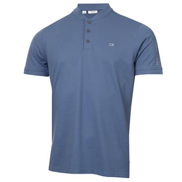 Calvin Klein Golf Gents Empire Blade Collar Pique Polo Shirt Denim Blue