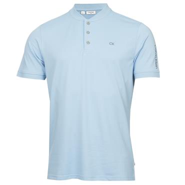 Calvin Klein Golf Gents Empire Blade Collar Pique Polo Shirt Sky Blue