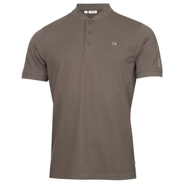 Calvin Klein Golf Gents Empire Blade Collar Pique Polo Shirt Slate
