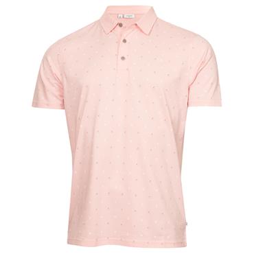 Calvin Klein Golf Gents Strike Print Polo Shirt Baby Pink