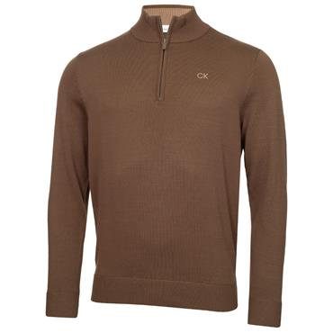 Calvin Klein Golf Gents Elmwood ½ Zip Sweater Cedar Brown
