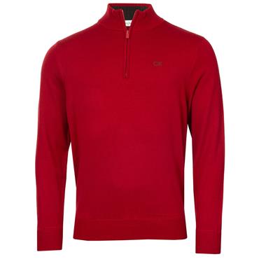 Calvin Klein Golf Gents Elmwood ½ Zip Sweater Cherry