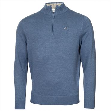 Calvin Klein Golf Gents Elmwood ½ Zip Sweater Denim Blue