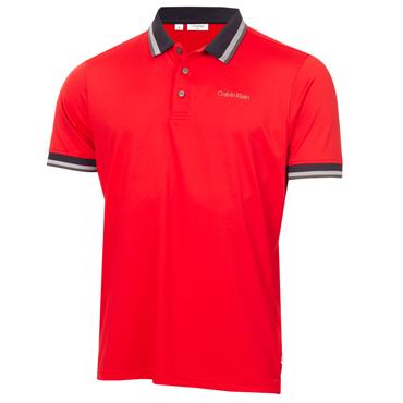 Calvin Klein Golf Gents Greenville Jersey Polo Shirt Red