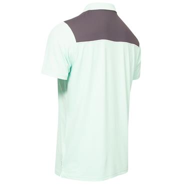 Calvin Klein Golf Gents Baltimore Colour Block Polo Shirt Aqua - Charcoal