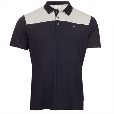 Calvin Klein Golf Gents Baltimore Colour Block Polo Shirt Navy - Silver