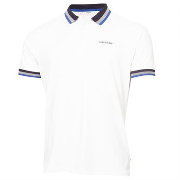 Calvin Klein Golf Gents Greenville Jersey Polo Shirt White