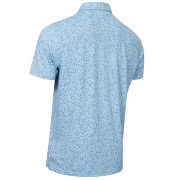 Calvin Klein Golf Gents Spring Printed Polo Shirt Dusty Blue