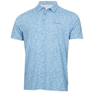 Calvin Klein Golf Gents Spring Printed Polo Shirt Dusty Blue