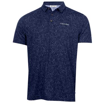 Calvin Klein Golf Gents Spring Printed Polo Shirt Navy