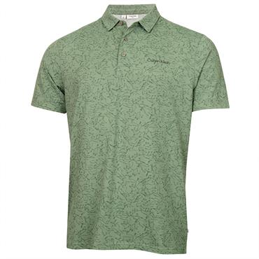 Calvin Klein Golf Gents Spring Printed Polo Shirt Sage
