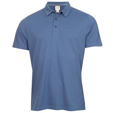 Calvin Klein Golf Gents City Tech Cotton Pique Polo Shirt Denim Blue