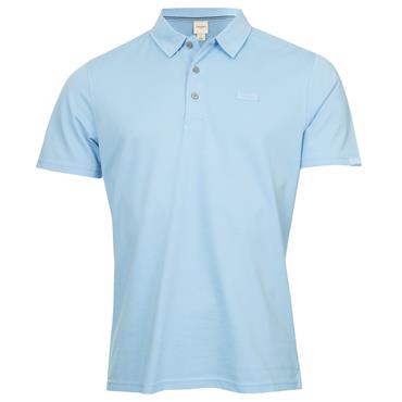 Calvin Klein Golf Gents City Tech Cotton Pique Polo Shirt Sky Blue